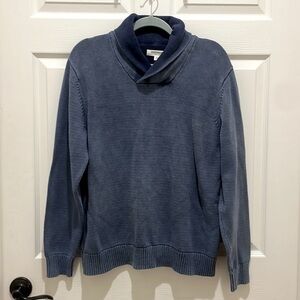 Goodthreads Blue Pullover Shawl Collar Sweater
